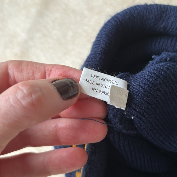 UNITED NATION OLYMPIC TORCH Navy Toque / Beanie Embroidered UN and OLYMPIC TORCH - Picture 6 of 8